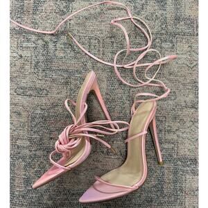 Femme LA London Lace Up Sandal Heels